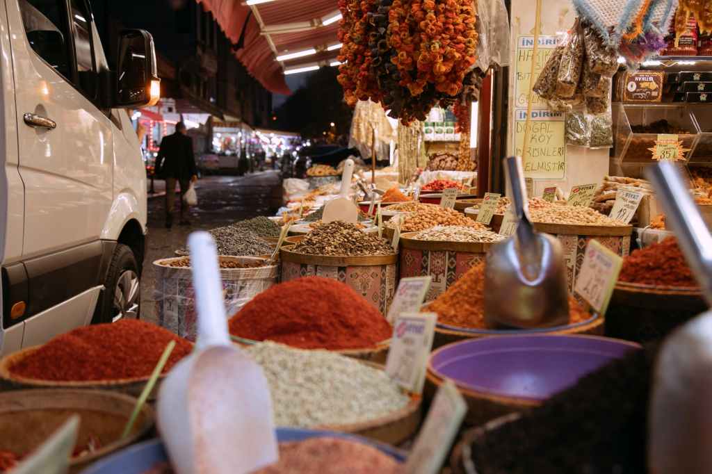 assorted food on brown wooden table